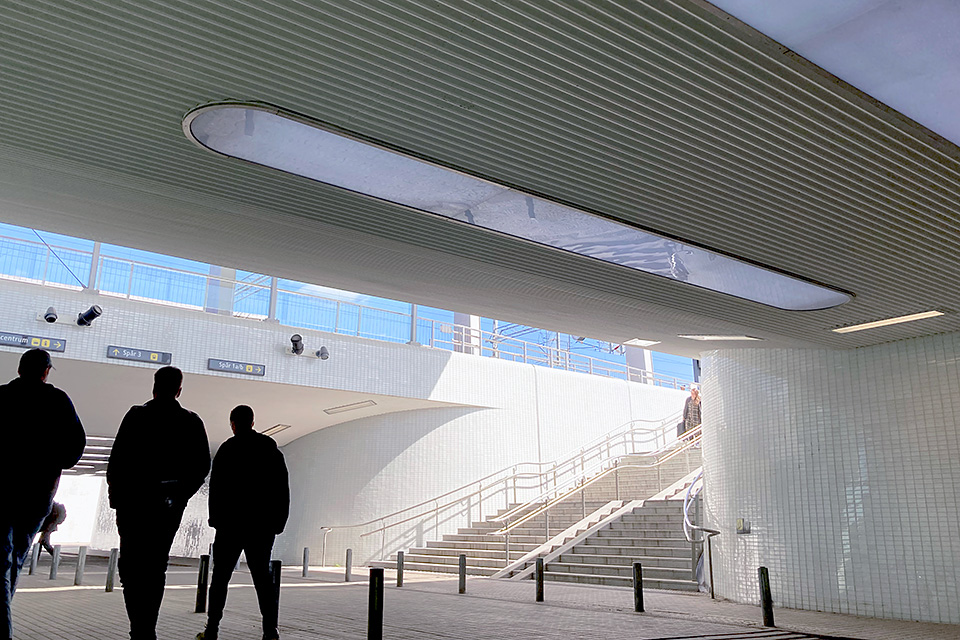 Lev-tunneln vid järnvägsstationen i Umeå