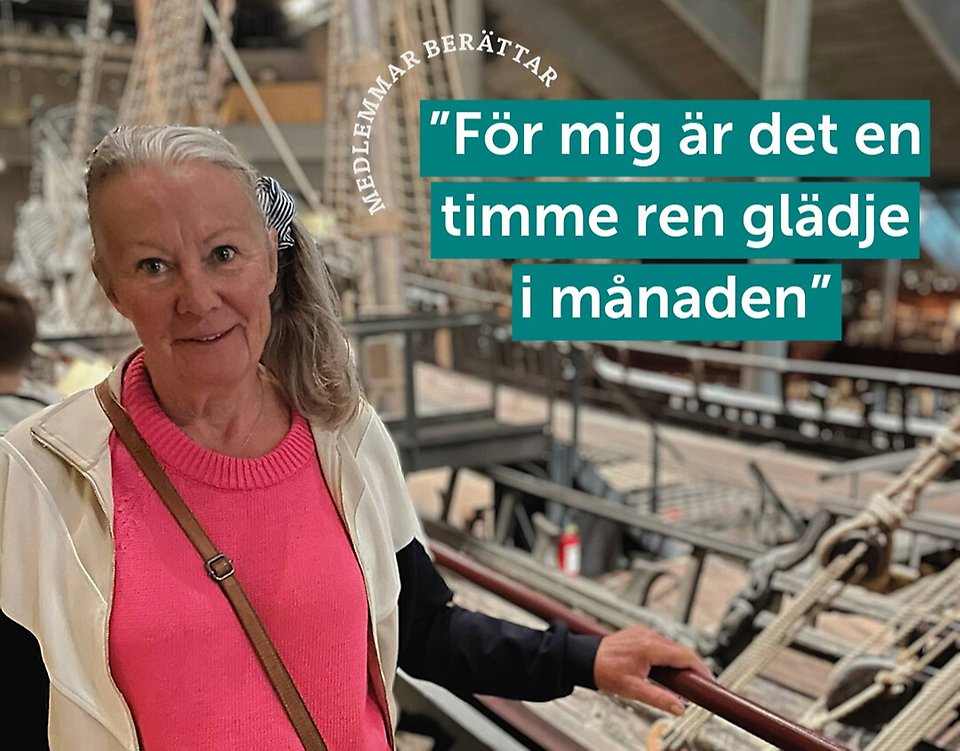 Birgitta, god man, står inomhus och ler